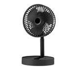 Telescopic Folding Table Fan – Rechargeable Portable Fan with Adjustable Height-Table Fan-Unique Casa-Black-Unique Casa