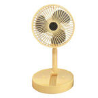 Telescopic Folding Table Fan – Rechargeable Portable Fan with Adjustable Height-Table Fan-Unique Casa-Light Yellow-Unique Casa
