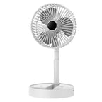Telescopic Folding Table Fan – Rechargeable Portable Fan with Adjustable Height-Table Fan-Unique Casa-White-Unique Casa