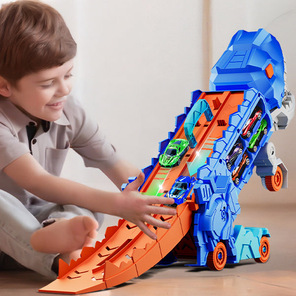 Transforming Dinosaur Race Track Toy – Interactive Car and Dino Playset for Kids-Dinosaur Race Track Toy-Unique Casa-Unique Casa