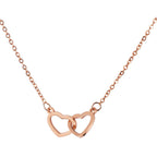 Two Heart Necklace with Rotating Rose – A Symbol of Eternal Love-Necklace-Unique Casa-Rose Gold-Necklace only-Unique Casa