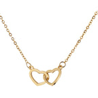 Two Heart Necklace with Rotating Rose – A Symbol of Eternal Love-Necklace-Unique Casa-Unique Casa