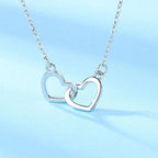 Two Heart Necklace with Rotating Rose – A Symbol of Eternal Love-Necklace-Unique Casa-Unique Casa