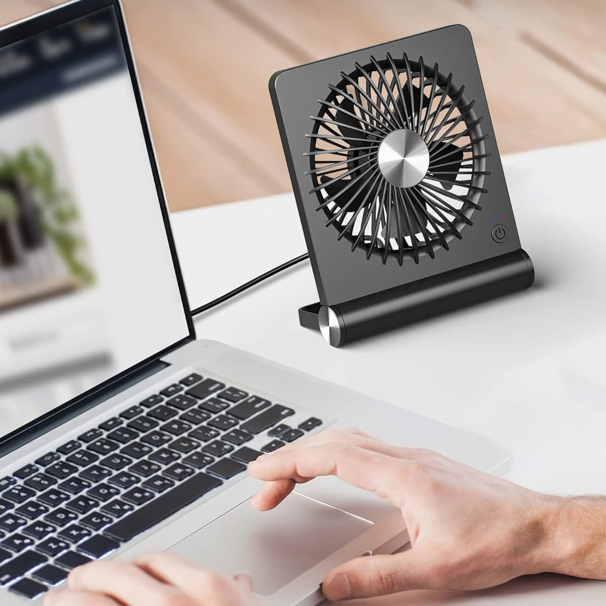 Ultra-Quiet Compact Table Fan – Portable Cooling for Bedroom and Office-Table Fan-Unique Casa-Unique Casa