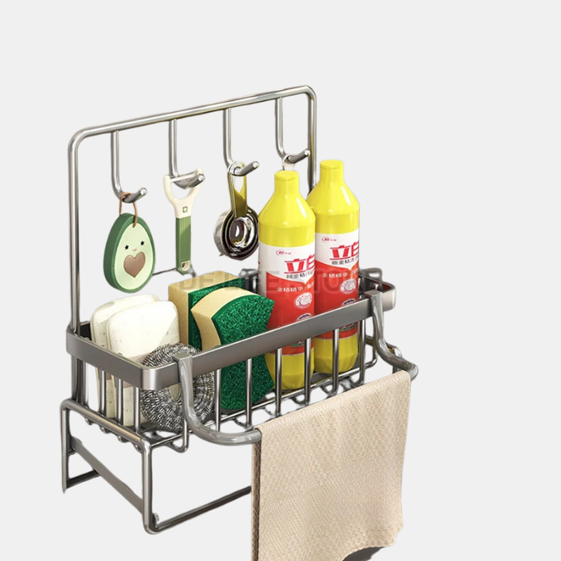 Under Sink Storage Organizer – Non-Slip Kitchen Caddy for Cleaning Essentials 0