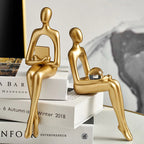 Unique Abstract Figurines for Bookshelf Decor – Handcrafted Artistic Accents 4