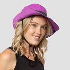 UV Protection Foldable Sun Hat for Women – Wide Brim Summer Cap with Ponytail Hole-Sun Hat-Unique Casa-Purple-Unique Casa