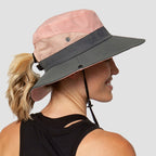 UV Protection Foldable Sun Hat for Women – Wide Brim Summer Cap with Ponytail Hole-Sun Hat-Unique Casa-Unique Casa