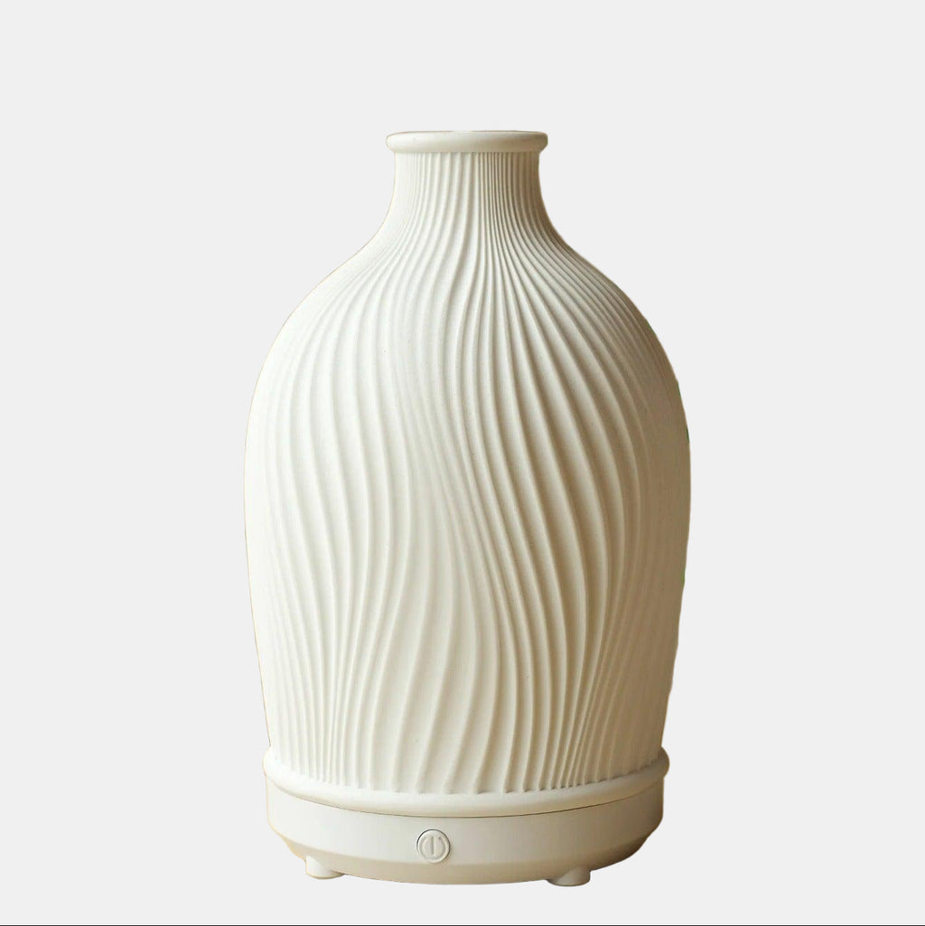 Vase-Shaped Ultrasonic Essential Oil Diffuser – Modern Boho Style Humidifier for Home-Oil Diffuser-Unique Casa-Beige-Unique Casa