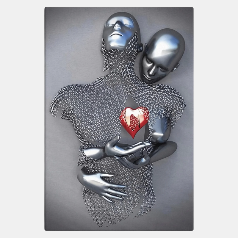 Vibrant Canvas Wall Art – Unique Emotion-Filled Prints for Home Decor-Art & Posters-Unique Casa-Red Heart-12 inch by 16 inch (30x40cm)-Unique Casa