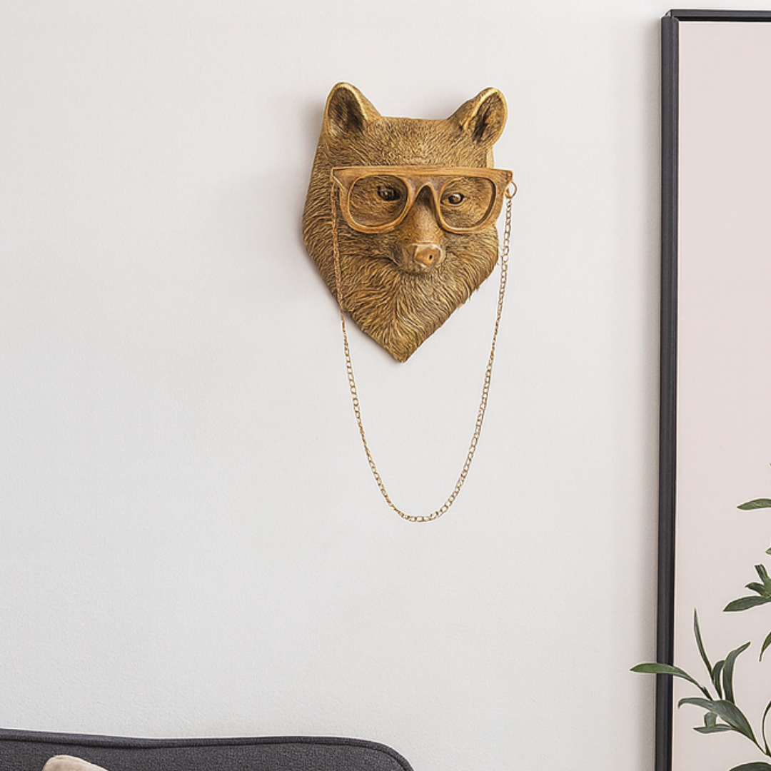 Vintage Animal Head Wall Sculpture Art – Unique Resin Decor for Home 2