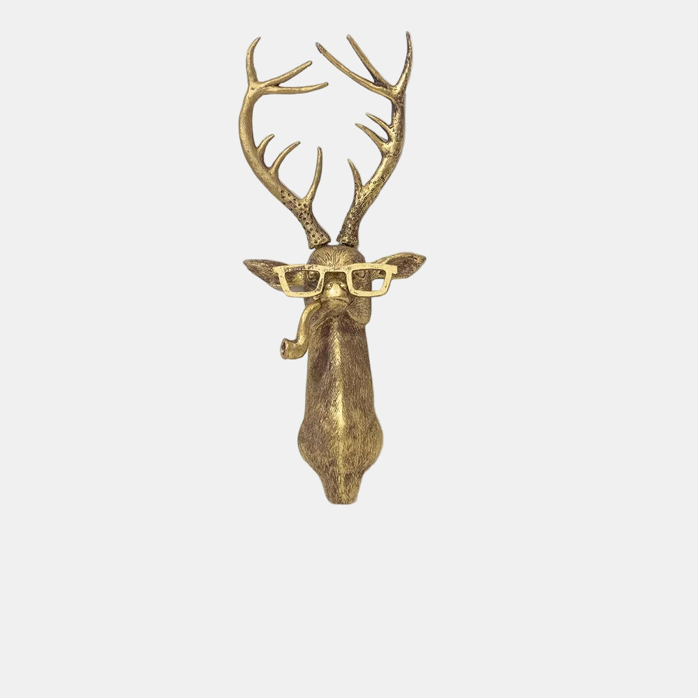 Vintage Animal Head Wall Sculpture Art – Unique Resin Decor for Home-Wall Art-Unique Casa-Frankie Heart-Unique Casa