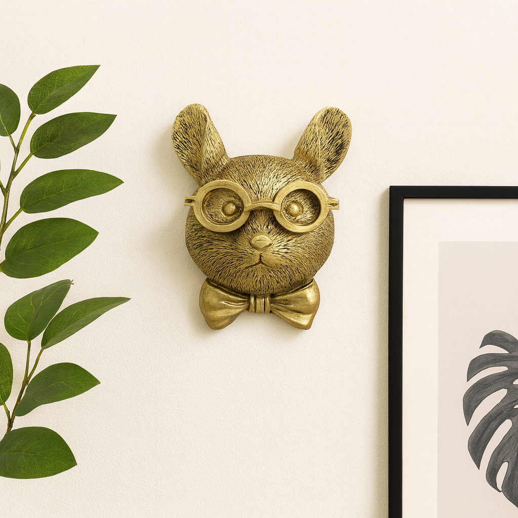 Vintage Animal Head Wall Sculpture Art – Unique Resin Decor for Home 3