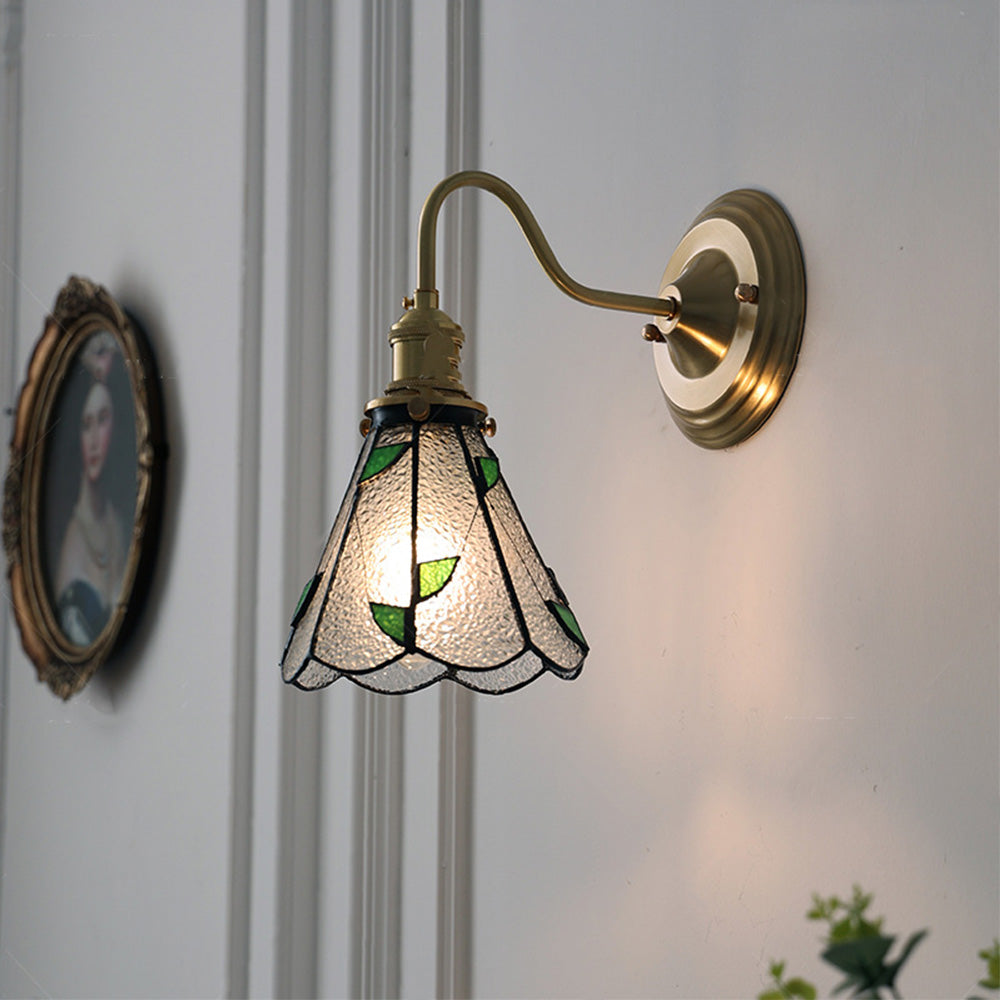 Vintage Glass Wall Sconce – Elegant Wall Light for Living Room Decor 0