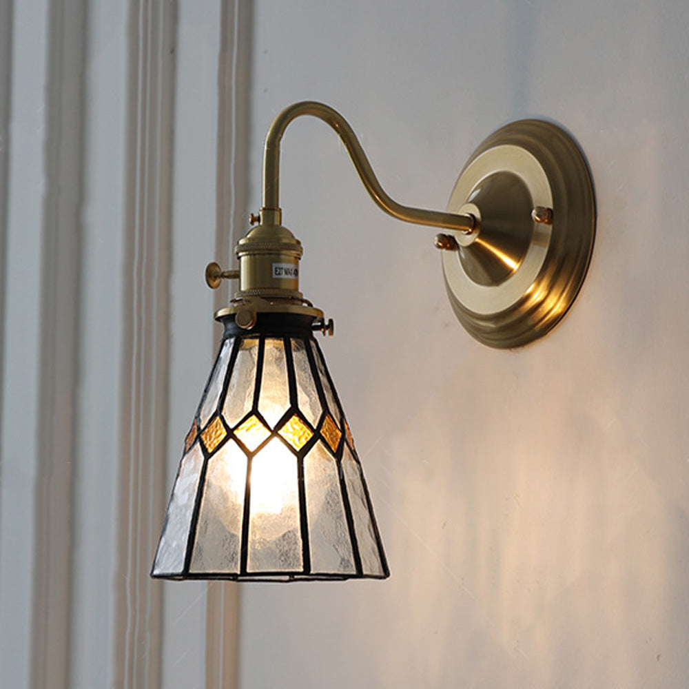 Vintage Glass Wall Sconce – Elegant Wall Light for Living Room Decor 4
