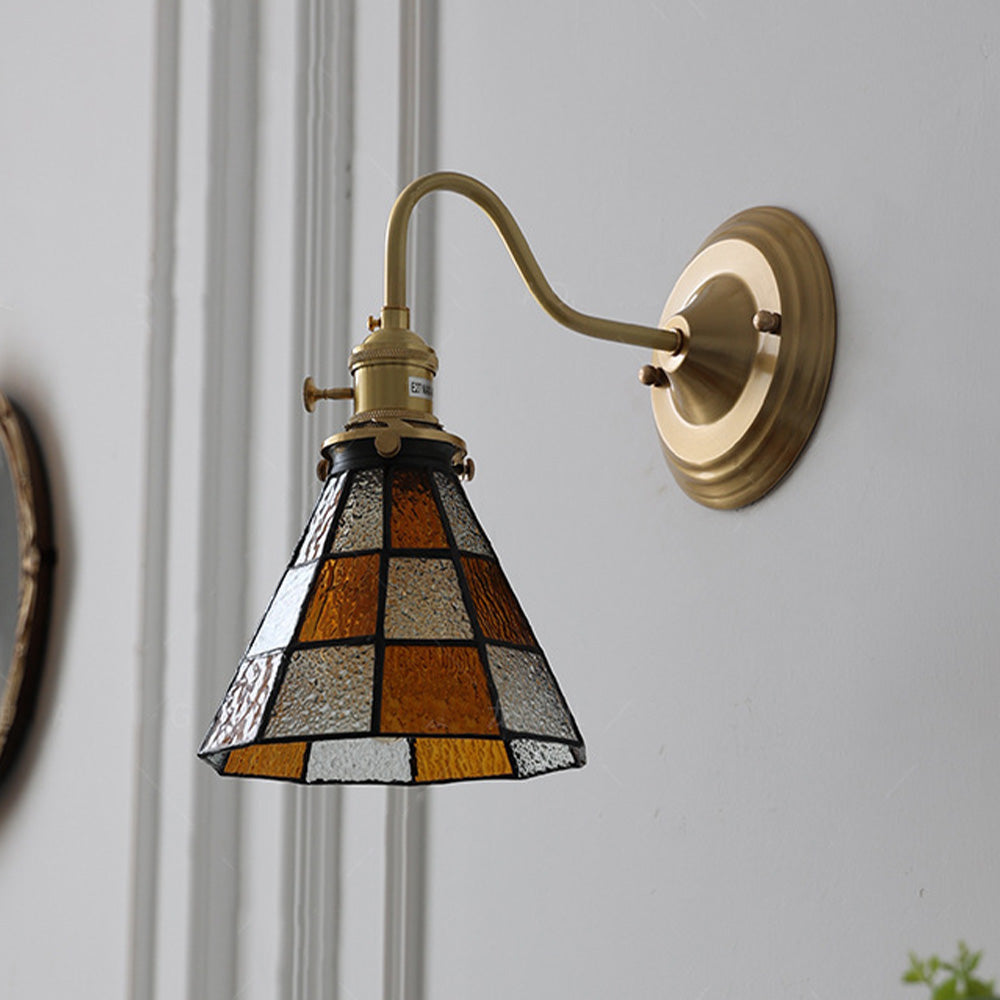 Vintage Glass Wall Sconce – Elegant Wall Light for Living Room Decor 8