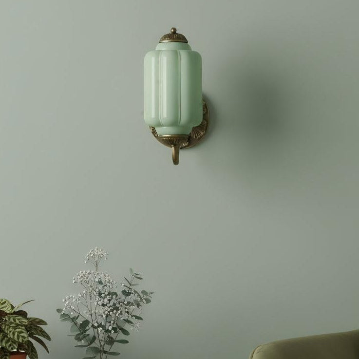 Vintage Wall Glass Sconce Light – Elegant Milk Glass Fixture for Bedroom and Hallway-Wall Lamps-Unique Casa-Unique Casa
