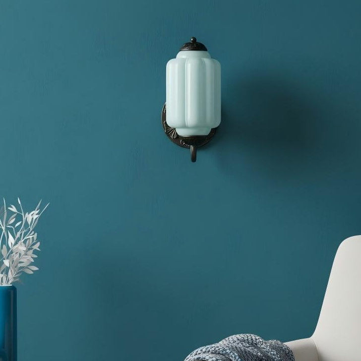 Vintage Wall Glass Sconce Light – Elegant Milk Glass Fixture for Bedroom and Hallway-Wall Lamps-Unique Casa-Unique Casa