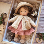Waldorf-Style Soft Doll for Kids – Gentle Cuddly Companion for Creative Play-Doll-Unique Casa-Hazel Mae-Unique Casa