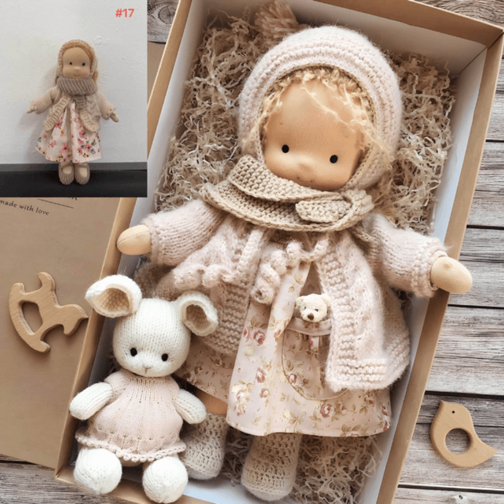 Waldorf-Style Soft Doll for Kids – Gentle Cuddly Companion for Creative Play-Doll-Unique Casa-Rosie Belle-Unique Casa