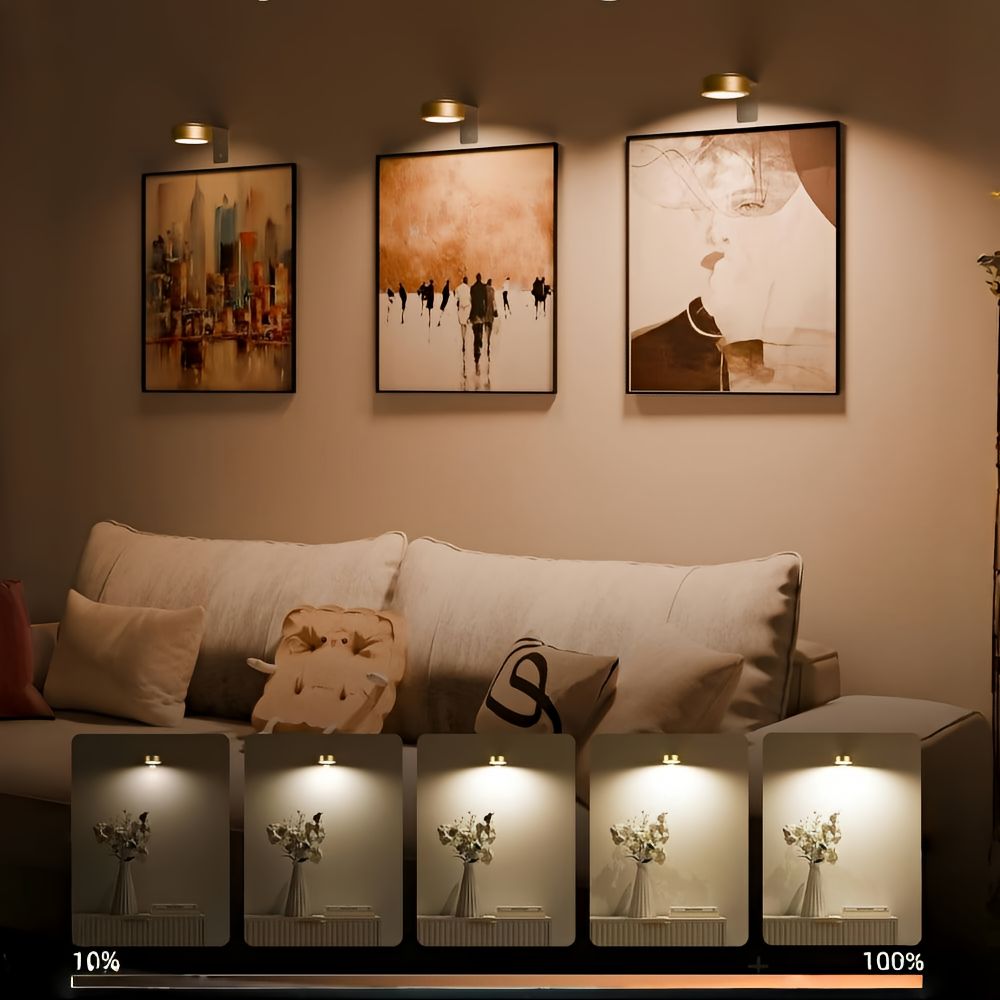 Wall Light – Wireless LED Picture Spotlights with USB Rechargeable and Remote Control-Wall Lighting-Unique Casa-Unique Casa