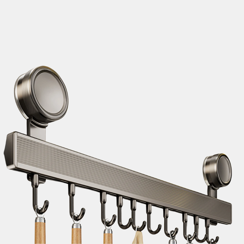 Wall-Mounted Kitchen Organizer Rack – No-Drill Utensil Holder for Easy Access 5