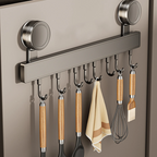 Wall-Mounted Kitchen Organizer Rack – No-Drill Utensil Holder for Easy Access 3