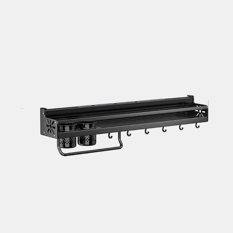 Wall-Mounted Kitchen Shelf Organizer – Modern Metal Storage Rack for Utensils 0