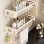 Wall-Mounted Storage Rack with Suction Cups – No-Drill Organizer for Bathroom & Kitchen 10