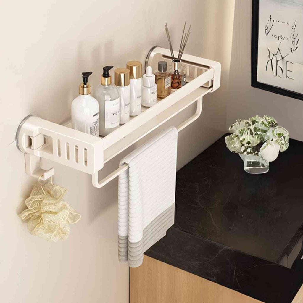 Wall-Mounted Storage Rack with Suction Cups – No-Drill Organizer for Bathroom & Kitchen 8
