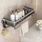 Wall-Mounted Storage Rack with Suction Cups – No-Drill Organizer for Bathroom & Kitchen 4