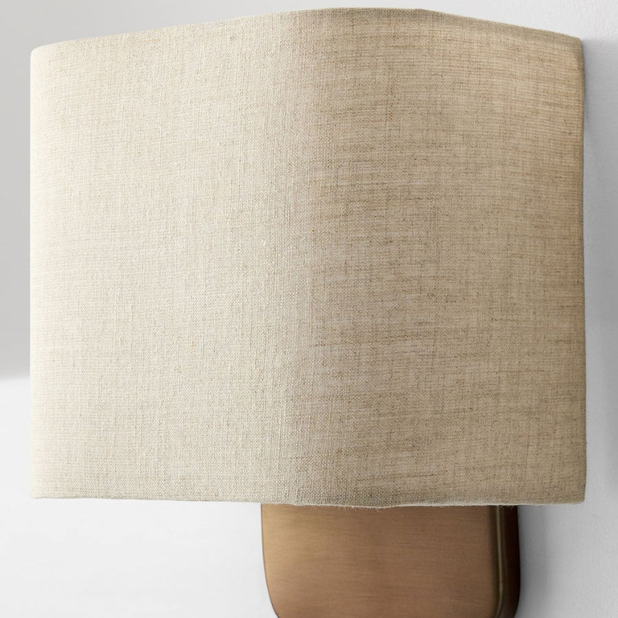 Wall Sconce Light for Bedroom – Soft Fabric Shade with Bronze Finish-Fabric Lamp-Unique Casa-Unique Casa