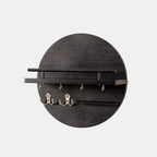Wall Wooden Key Holder Rack – Eco-Friendly Key Organiser for Entryway-Key Holders-Unique Casa-Black-Unique Casa
