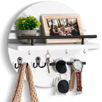 Wooden Wall Key Holder Rack – Eco-Friendly Key Organiser for Entryway 8