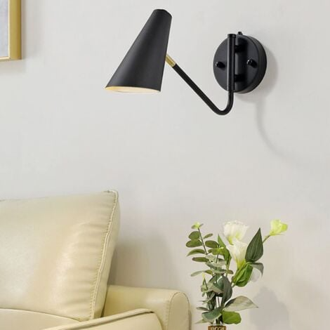 Modern Swing Arm LED Wall Lamp – Adjustable Touch Control Bedside Light