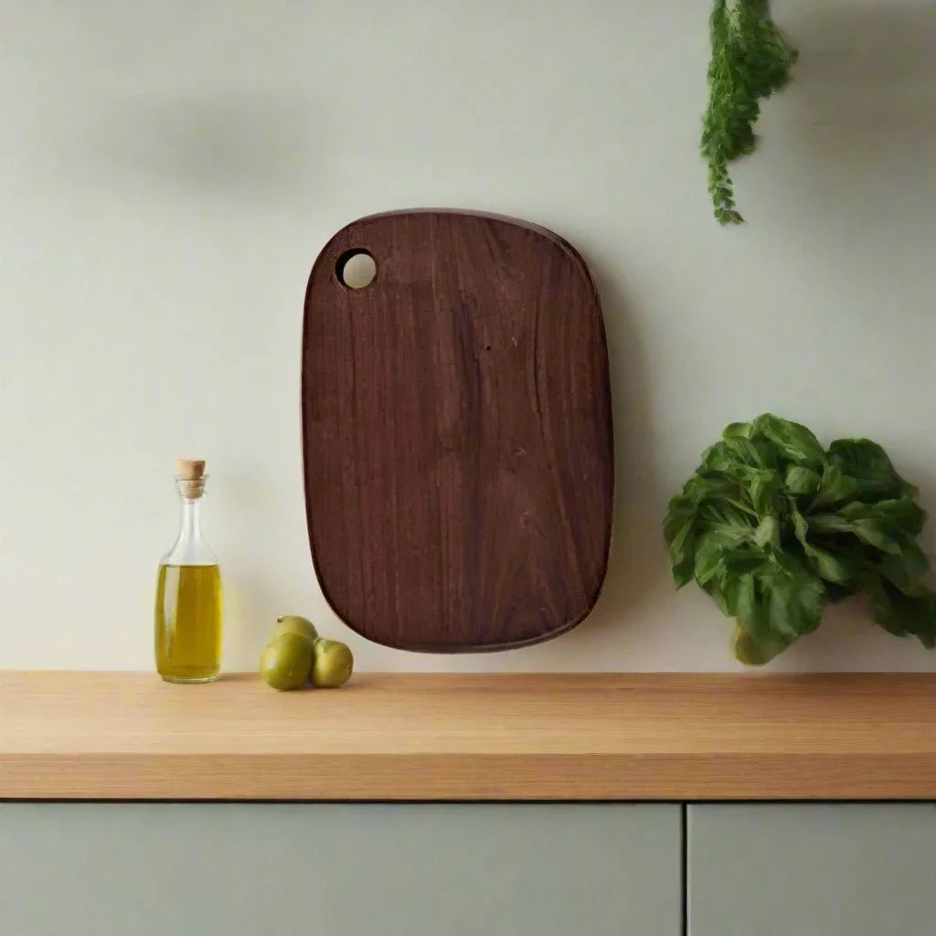 Walnut Cutting and Serving Board – Elegant Kitchen Chopping and Serving Tray-Cutting & Serving Boards-Unique Casa-9" x 5.9"-Unique Casa