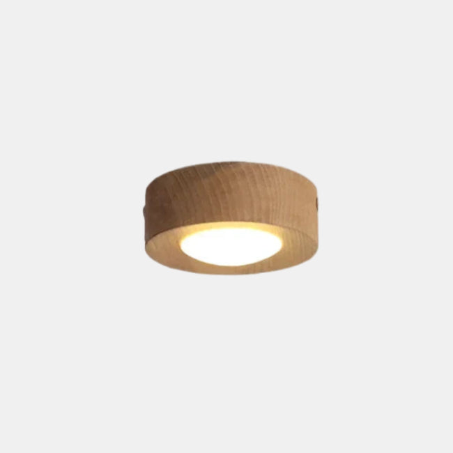 Walnut LED Ceiling Light Fixture – Modern Wood Lamp for Elegant Home Decor 5
