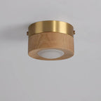 Walnut LED Ceiling Light Fixture – Modern Wood Lamp for Elegant Home Decor 2