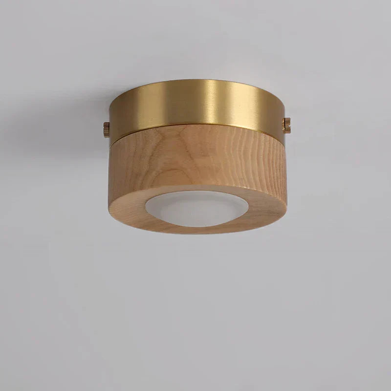 Walnut LED Ceiling Light Fixture – Modern Wood Lamp for Elegant Home Decor 2