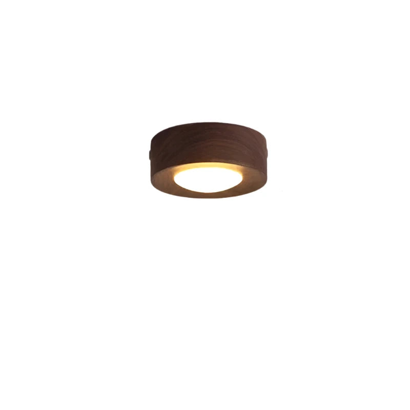Walnut LED Ceiling Light Fixture – Modern Wood Lamp for Elegant Home Decor 7