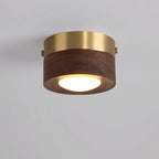 Walnut LED Ceiling Light Fixture – Modern Wood Lamp for Elegant Home Decor 1