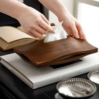 Walnut Tissue Box Cover – Elegant Holder for Home Decor and Office Use 1