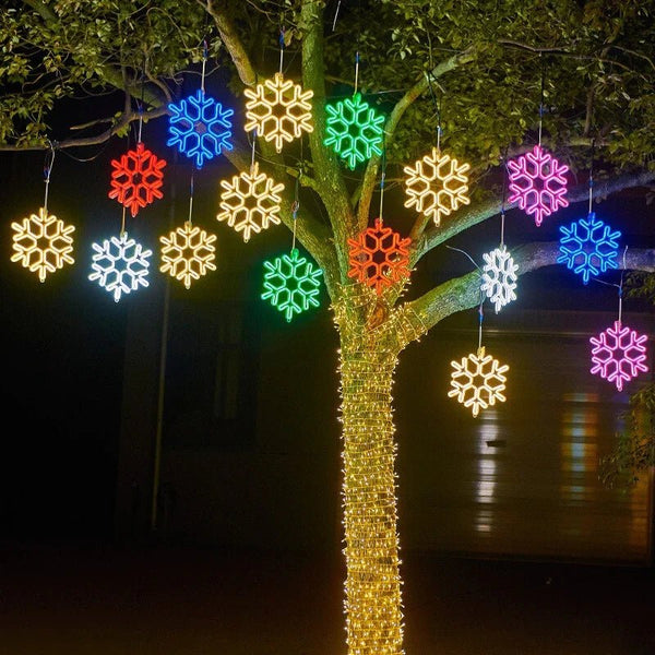 Waterproof LED Outdoor Christmas Lights – Snowflake Design for Decoration 1