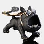 Whimsical Bulldog Storage Bin with Tray – Decorative Storage Container for Home 0