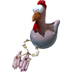 Whimsical Garden Chicken Statue – Durable Outdoor Decor for Garden Accent 3