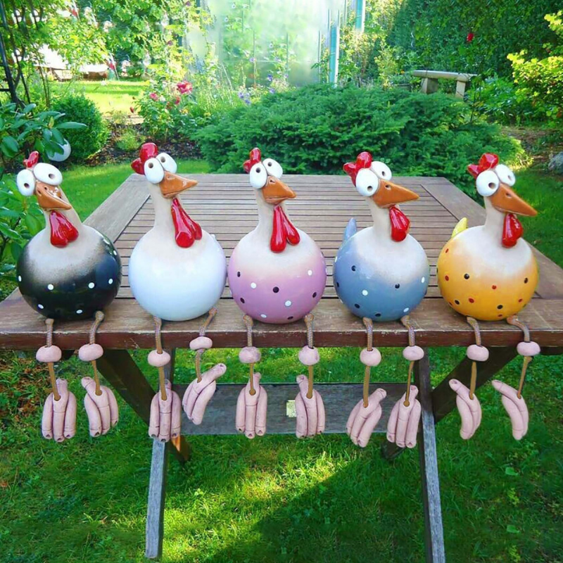 Whimsical Garden Chicken Statue – Durable Outdoor Decor for Garden Accent 7