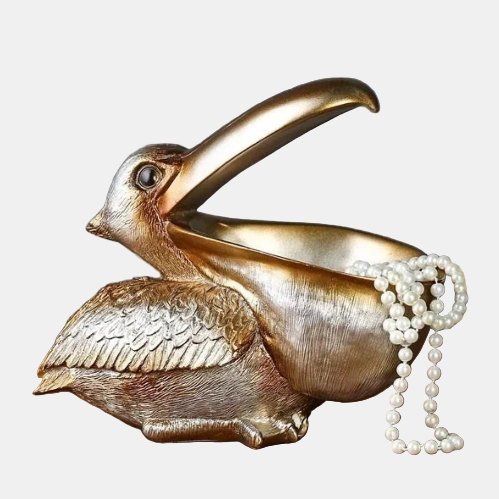 Whimsical Pelican Storage Bin – Unique Decorative Storage Container for Home 0