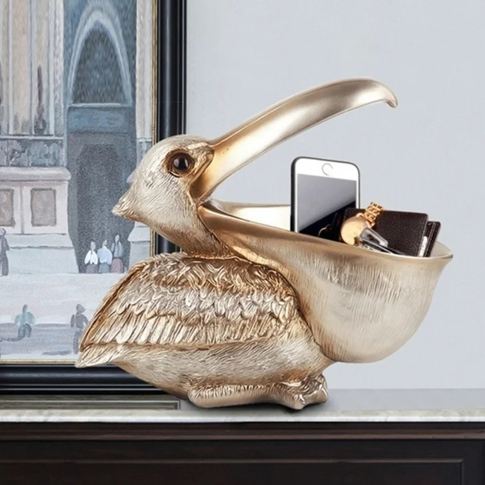 Whimsical Pelican Storage Bin – Unique Decorative Storage Container for Home 1