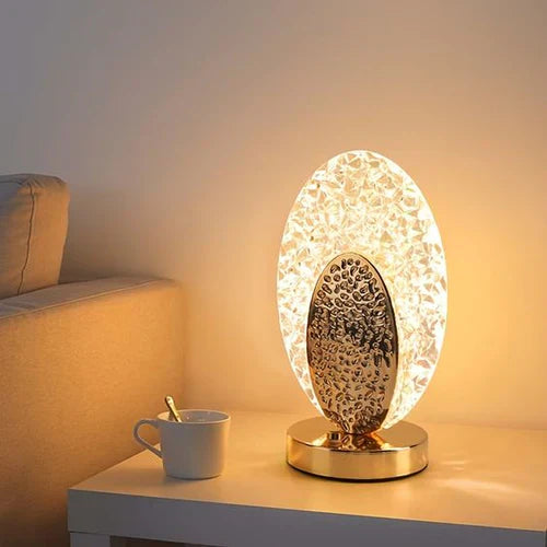 Wireless LED Table Lamp with Peacock Design - Dimmable Cordless Bedside Light 5