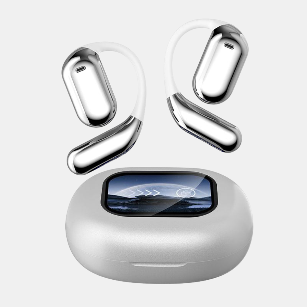 Wireless Open Ear Bluetooth Earbuds – Seamless Audio, Maximum Comfort-Unique Casa-Silver-Unique Casa